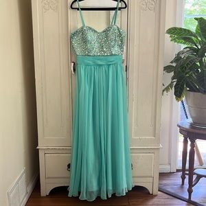 Aqua Dave & Johnny Homecoming Winter Formal Prom Dress nwt